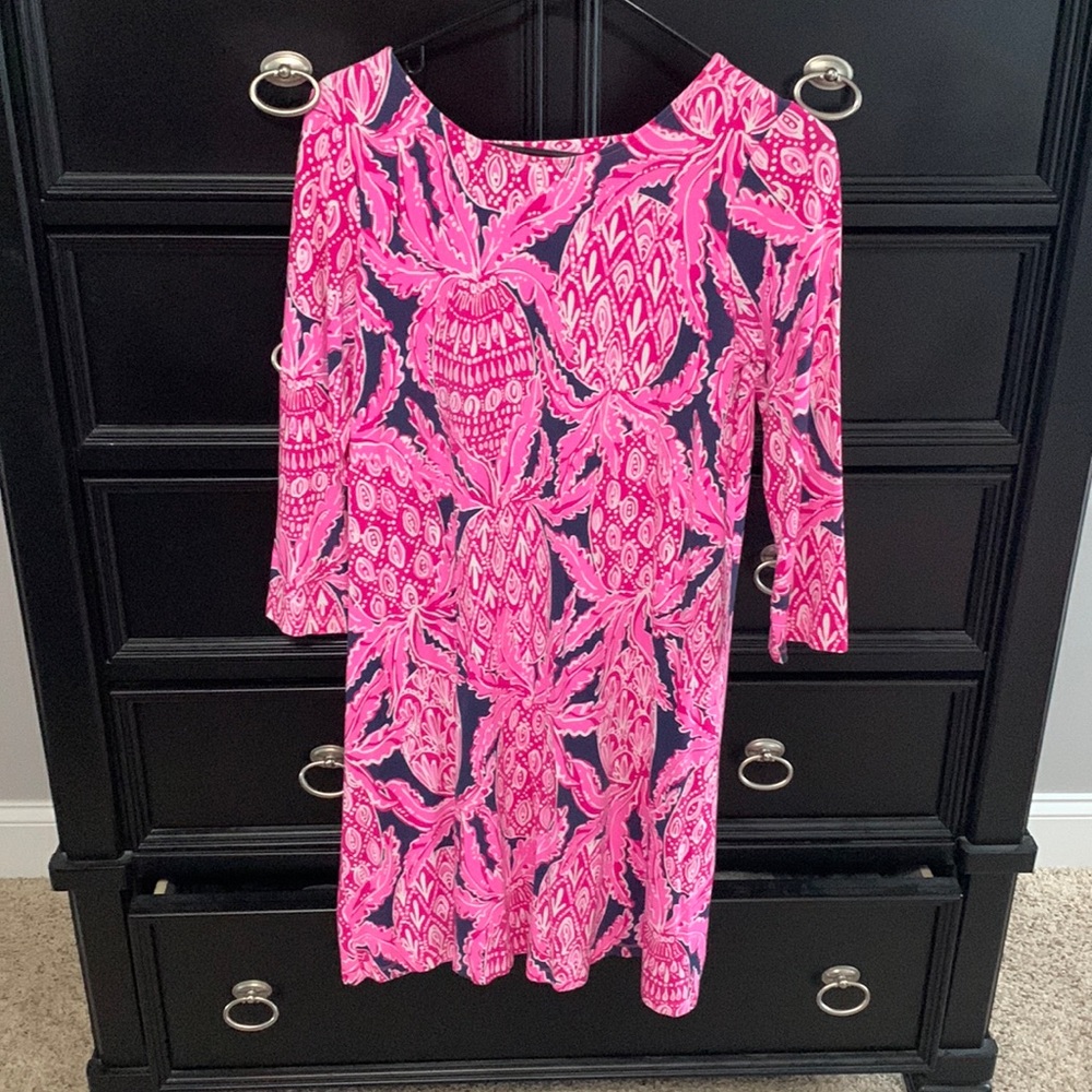 Lilly Pulitzer pineapple dress with back detailing